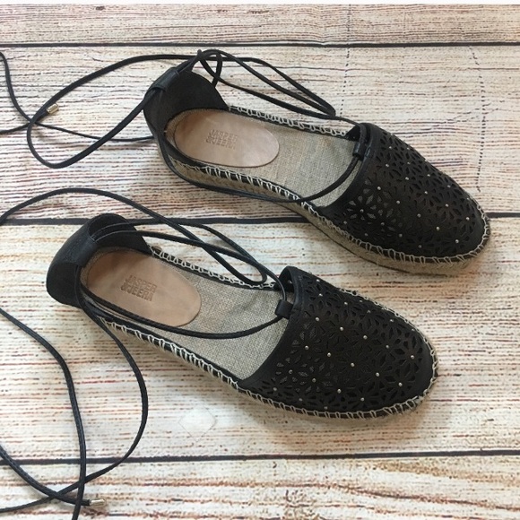 Anthro jasper & jeera rosecute black espadrilles 7 - Picture 6 of 6
